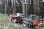 Sklopný vozík za čtyřkolku nebo malotraktor